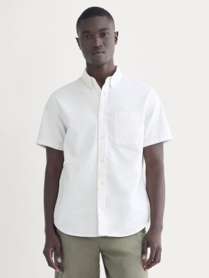 The Organic Short Sleeve Oxford Shirt | White