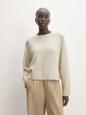 The Boxy Crew in Cashmere | Bone