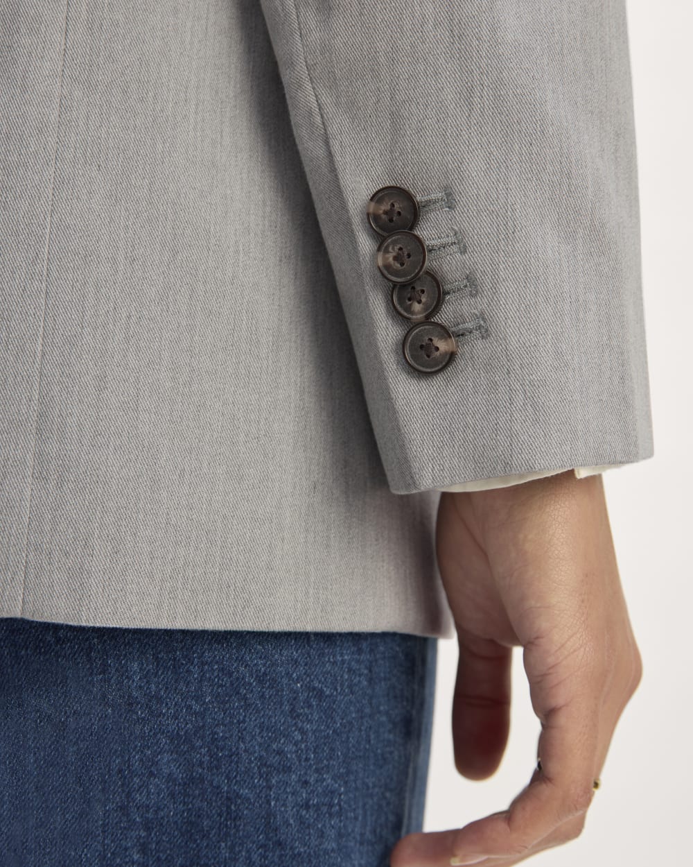 The Oversized Blazer in Buttersmooth | Heather Steel - Image 5