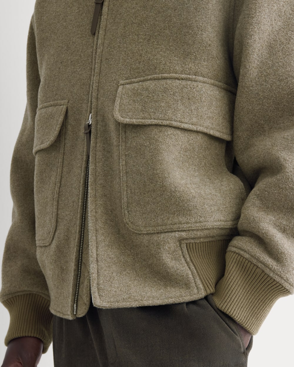 ReWool Flight Jacket | Heather Taupe - Image 4