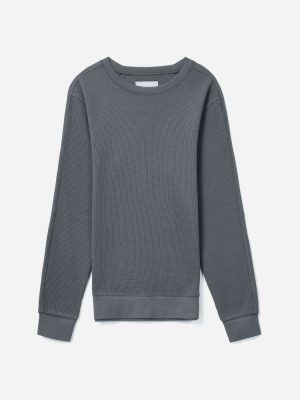 The Waffle Long-Sleeve Crew Tee | Slate