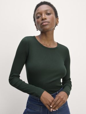 The Luxe Rib Long-Sleeve Crew | Scarab