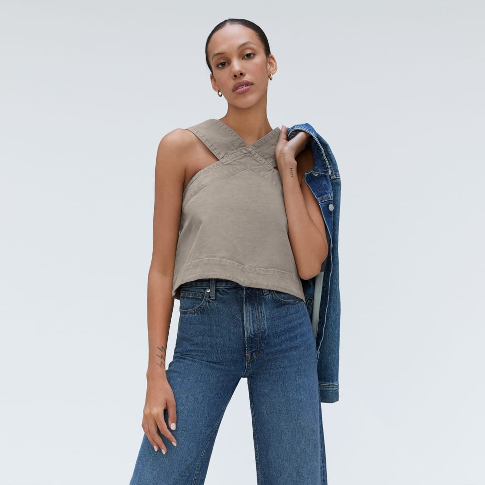 The Cross-Front Apron Top | Clay - Image 6