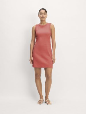The Ribbed Mini Dress | Coral