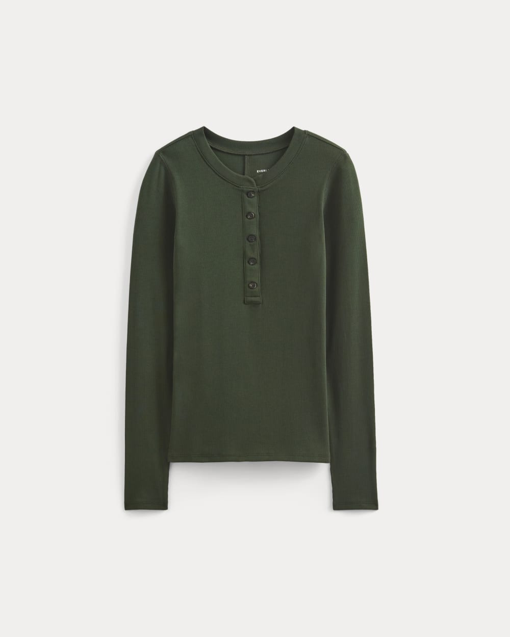 The Luxe Rib Henley | Dark Forest - Image 2