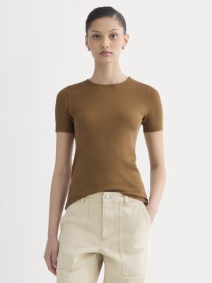 The Luxe Rib Crew | Toffee