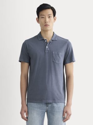 The Essential Organic Garment-Dyed Polo | Navy