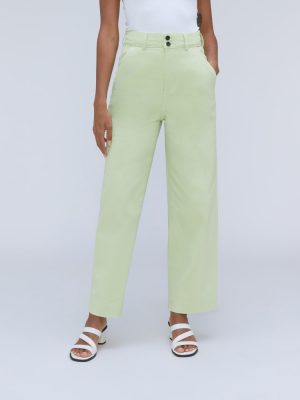 The Organic Wide-Leg Pant | Seafoam Green