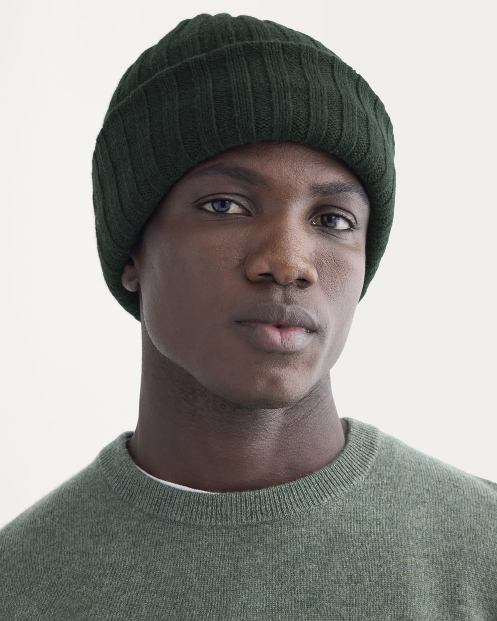 Chunky Ribbed Beanie | Heathered Dark Sea - Image 2