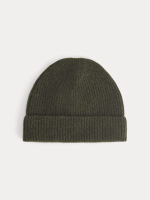 The Cashmere Ribbed Beanie | Heather Beech