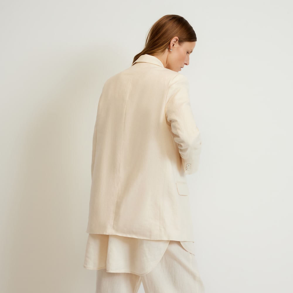 The Oversized Blazer in Linen | Canvas - Image 3