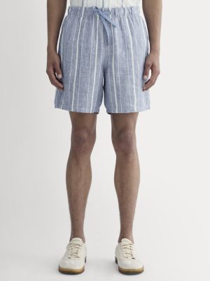 The Linen Easy Short | Dutch Blue / Bone