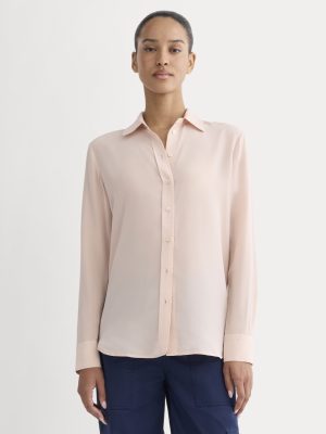The Must-Have Shirt in Washable Silk | Soft Rose