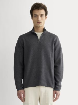 The No-Sweat Quarter-Zip | Heathered Ash