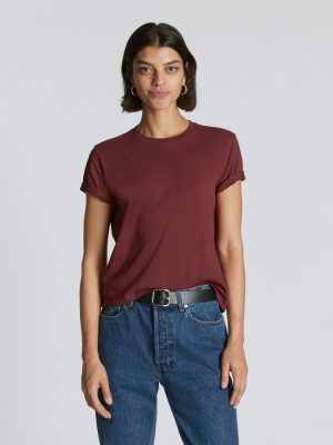 The Box-Cut Tee in Essential Cotton | Brandy | No Pocket