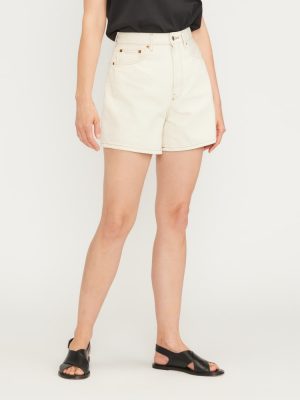 The A-Line Denim Short | Ecru