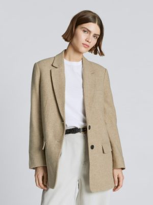 The Oversized Blazer in Wool | Toasted Tan