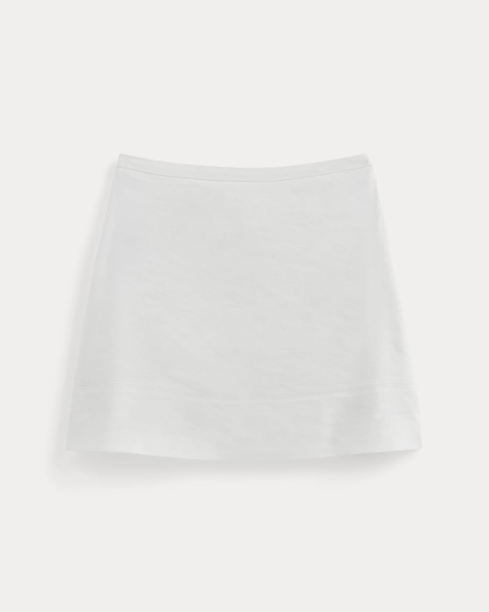 The Mini Skirt in Stretch Linen | White - Image 2