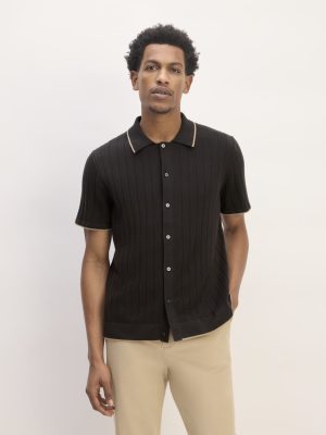 The No-Sweat Button-Down Polo | Black