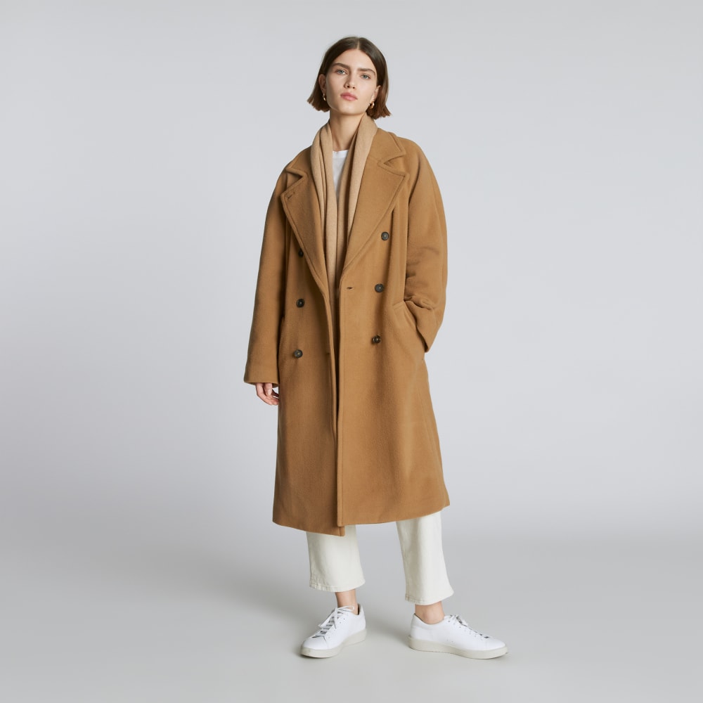 The Italian ReWool? Long Peacoat | Camel - Image 6