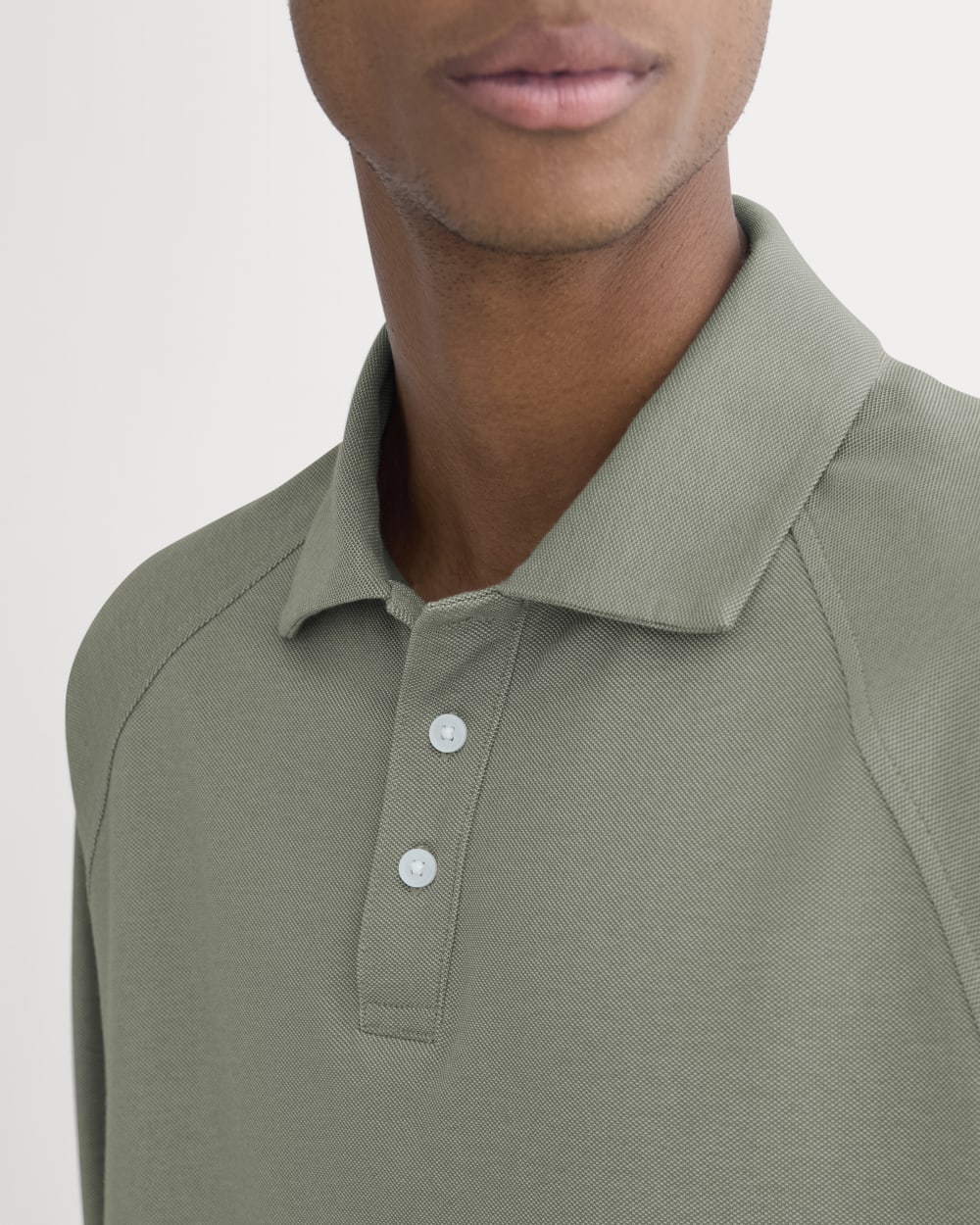 Startup Raglan Polo | Chambray Deep Lichen Green - Image 4