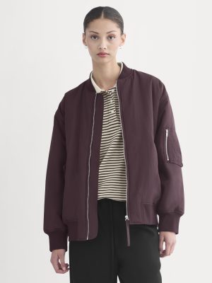 Renew Oversized Puffer Bomber | Deep Plum