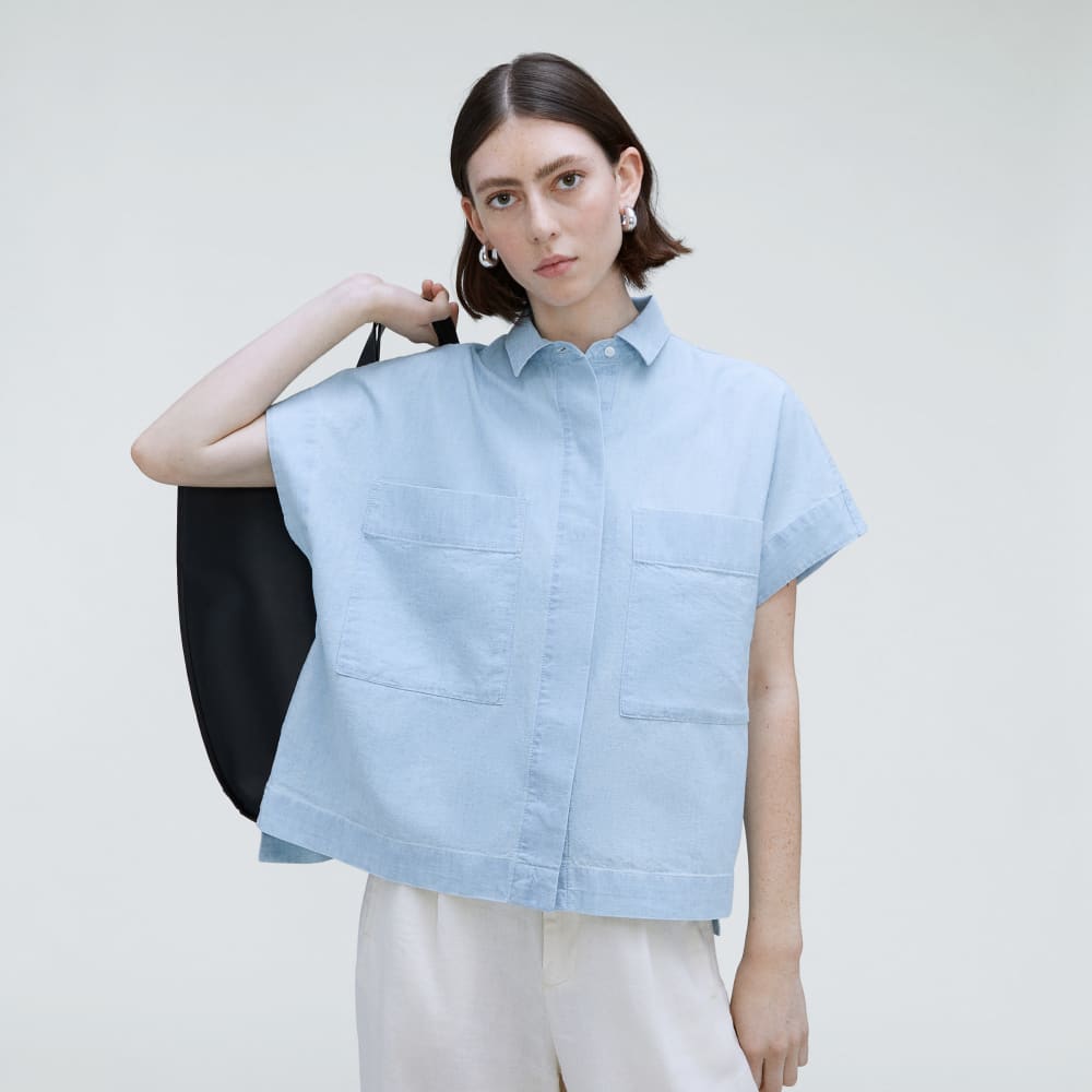 The Short-Sleeve Box Shirt | Icy Blue - Image 5