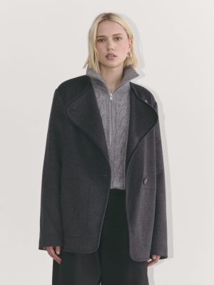 The October Coat | Dark Charcoal Melange