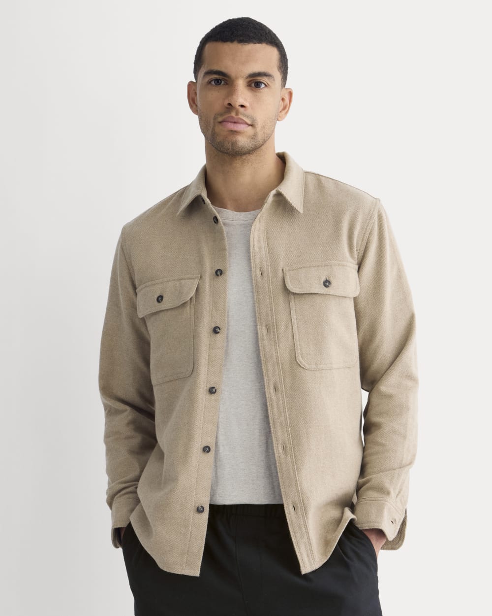 The Heavyweight Overshirt | Uniform | Dark Heathered Camel