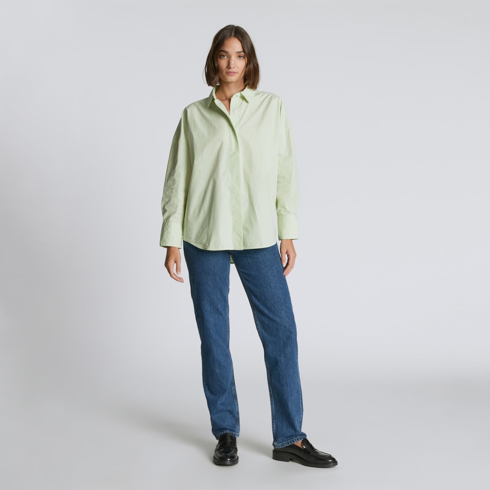 The Oversized Poplin Shirt | Seafoam Green - Image 5