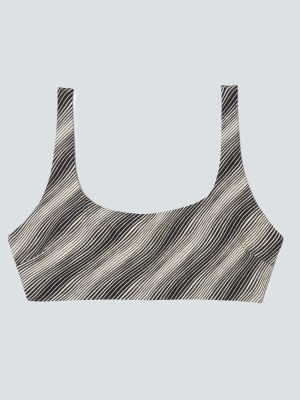 The Square-Neck Bikini Top |  Black / Canvas