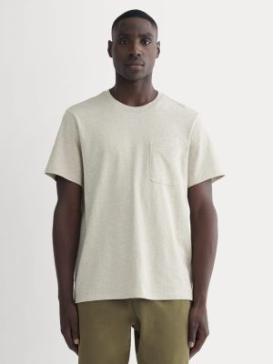 The Premium-Weight Pocket Tee | Uniform | Heather Oatmeal
