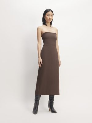The Dream Strapless Dress | Earth Brown