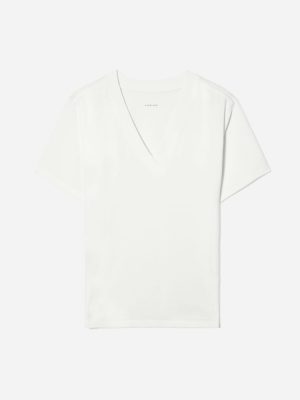 The Vintage V-Neck Hemp Tee | White