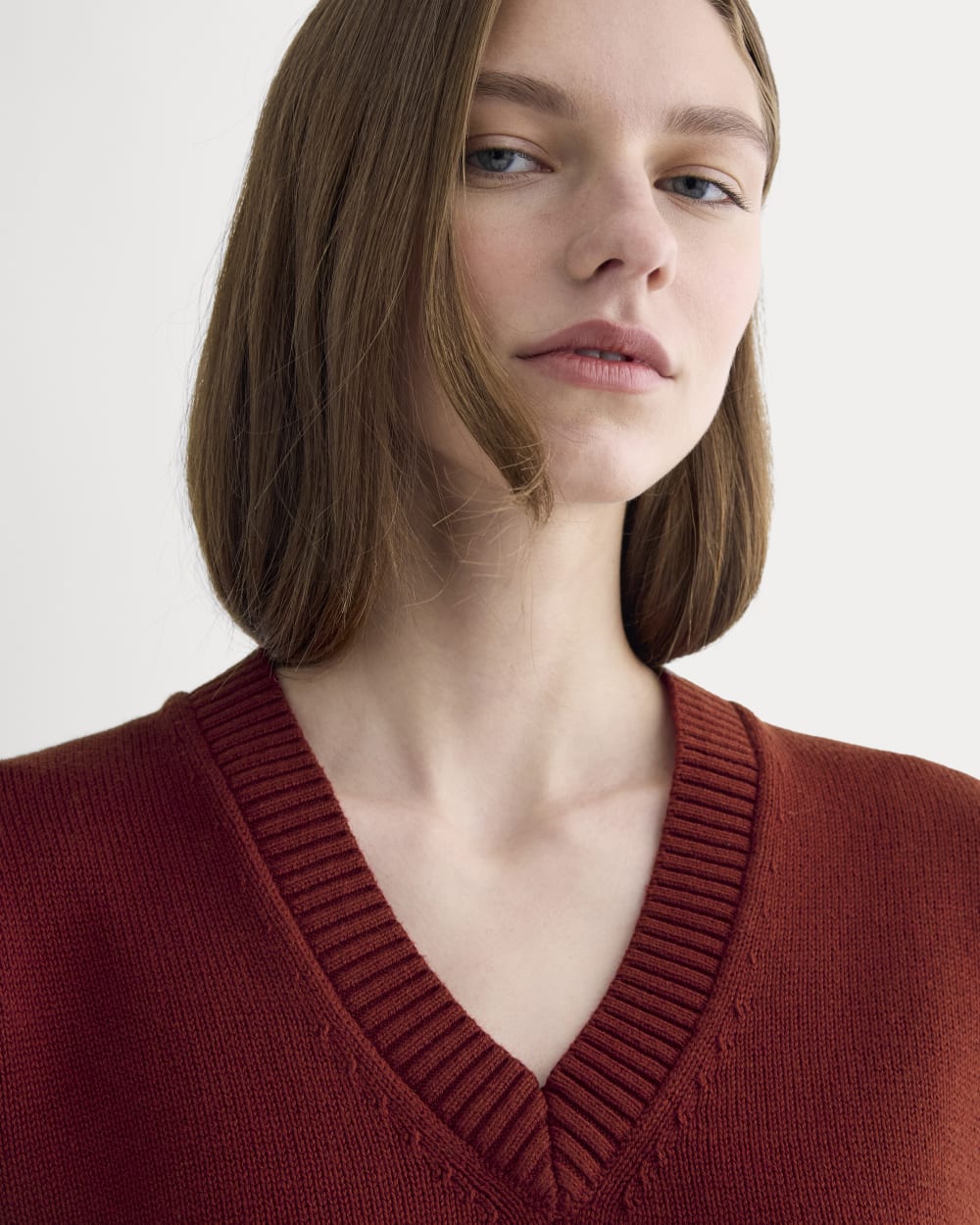 The Boxy Vest in Everyday Cotton | Merlot - Image 4