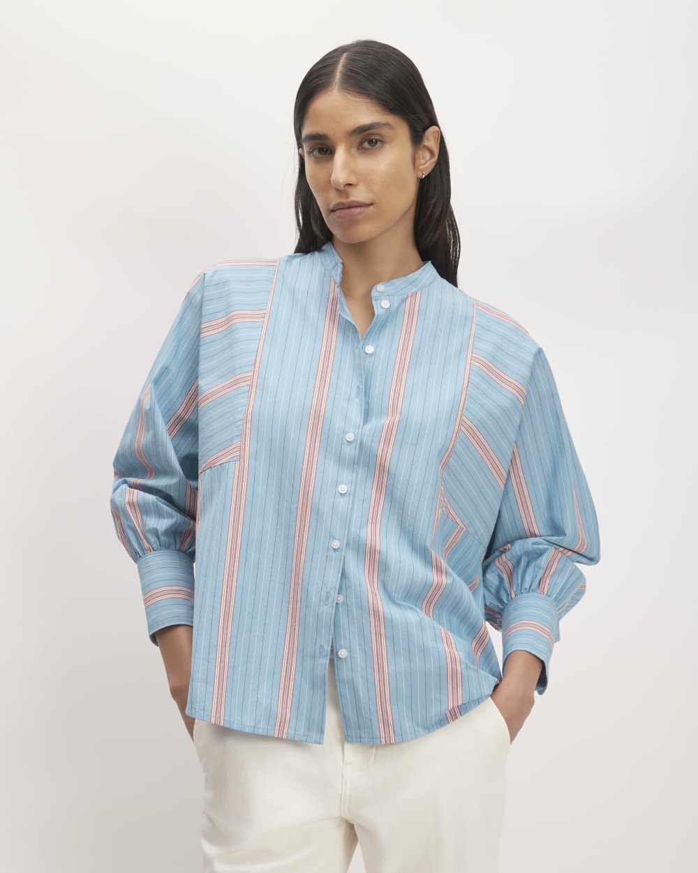 The Oversized Raglan Shirt | Parisian Blue / Black / Rusted Red / Bone