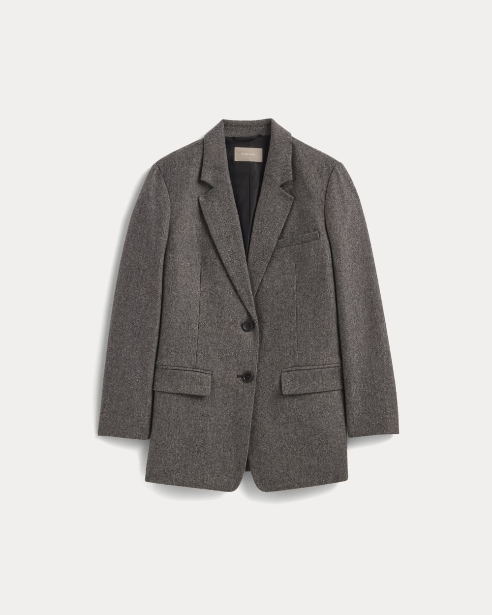 The Oversized Blazer in Wool | Grey Herringbone - Image 2