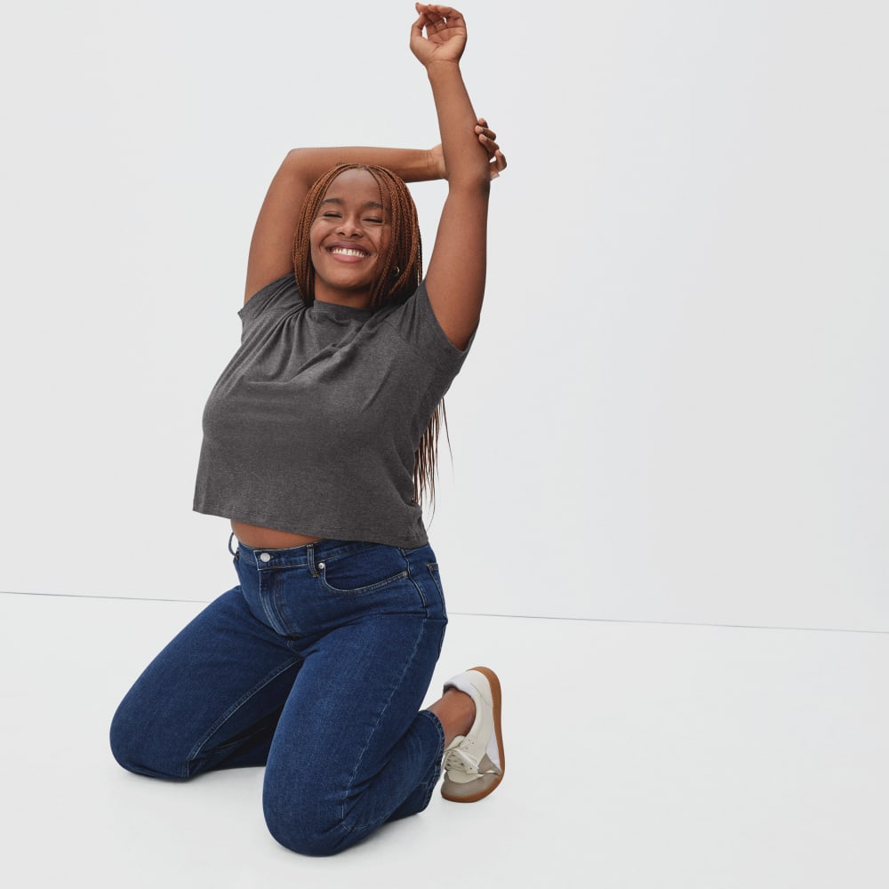 The Organic Cotton Box-Cut Pocket Tee | Charcoal | No Pocket - Image 6