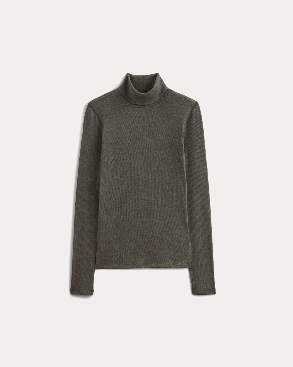 The Luxe Rib Turtleneck | Washed Heathered Fatigue - Image 2