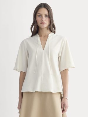 The Gauze Tie-Front Shirt | Birch