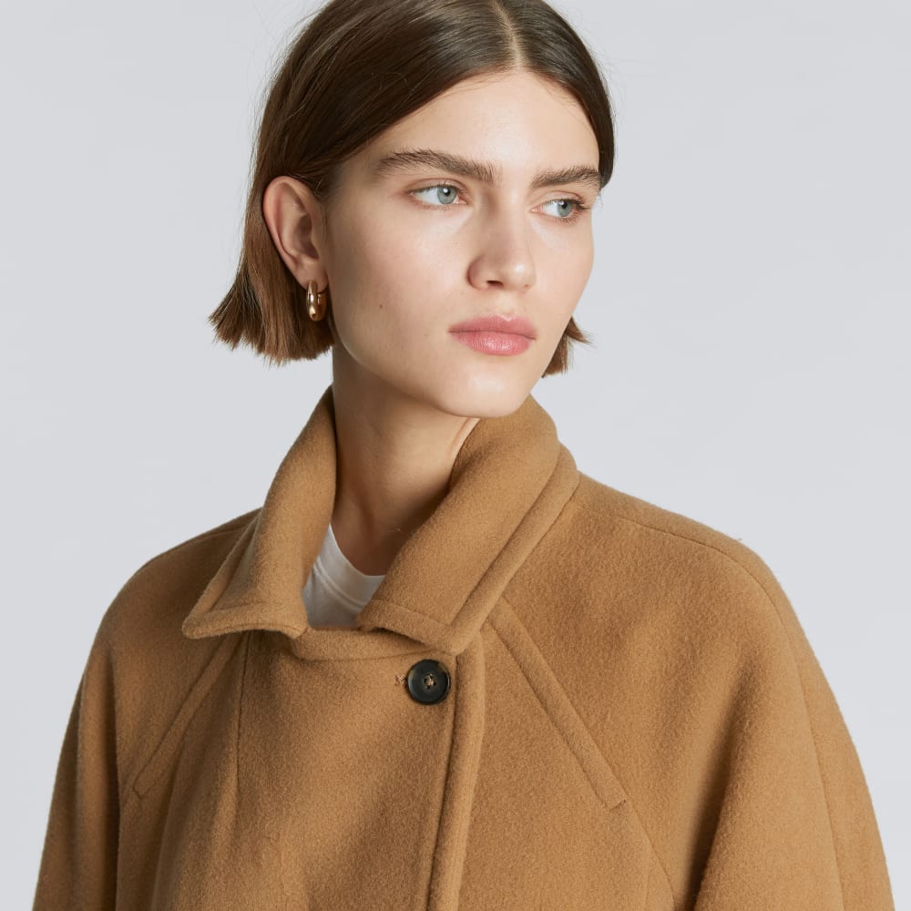 The Italian ReWool? Long Peacoat | Camel - Image 4