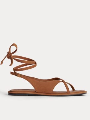 The Leather Crisscross Sandal | Cinnamon