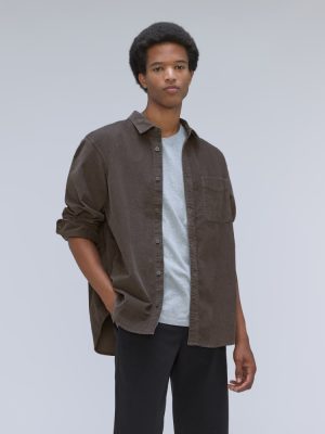 The Relaxed Corduroy Shirt  | Pewter