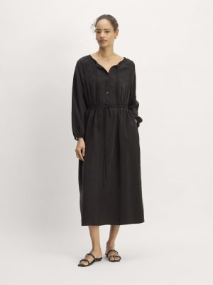 The TENCEL? Gathered Maxi Dress | Black
