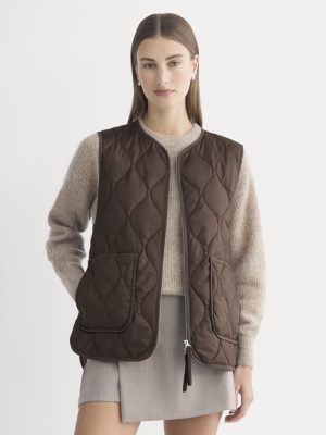 ReNew Quilted Vest | Coffee Bean