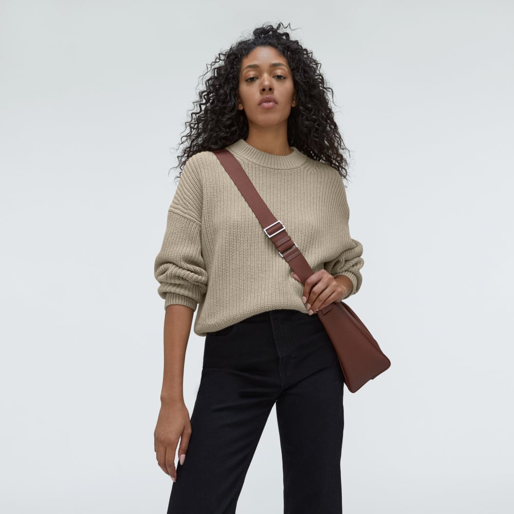 The Texture Cotton Crew | Trench Coat Khaki - Image 4