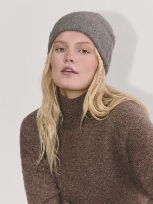The Alpaca Beanie | Taupe Melange