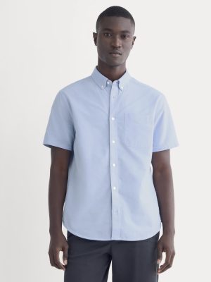 The Organic Short Sleeve Oxford Shirt | Light Blue