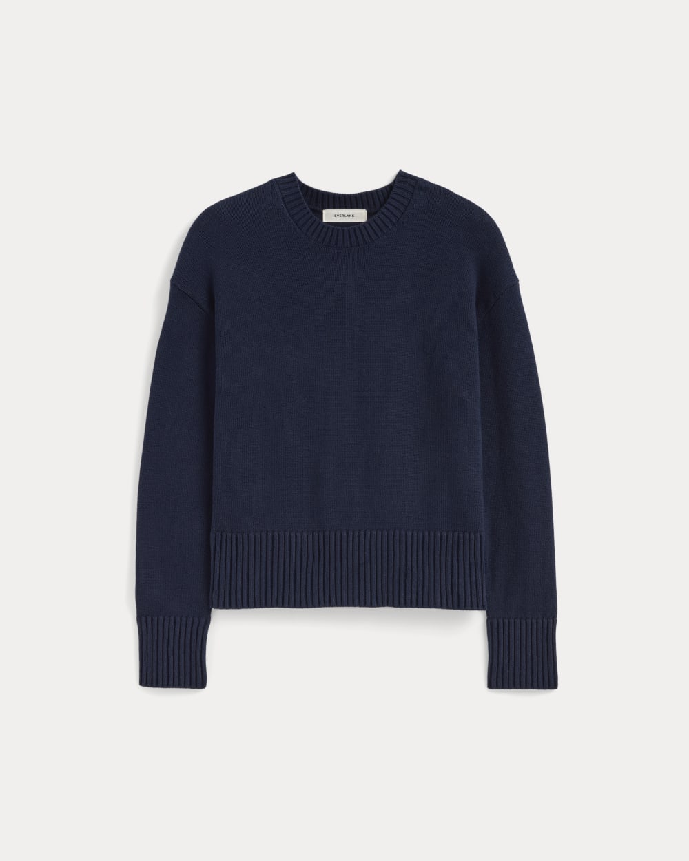 The Boxy Sweater in Everyday Cotton | Navy - Image 2