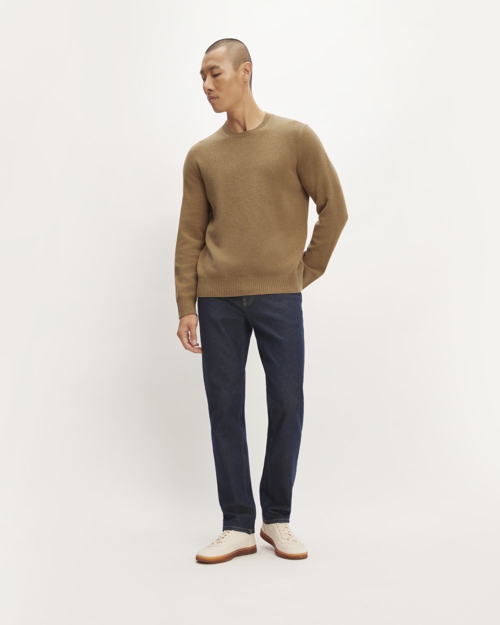 The Premium Merino Crew Neck Sweater | Deep Camel - Image 3